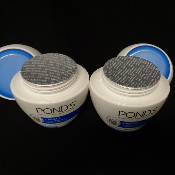 TWO  big 14.1 oz jars of Pond's Crema S 24 hour moisturizer for dry to very dry - Picture 4 of 4